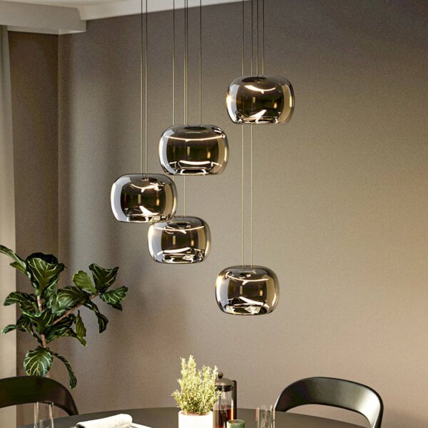 EGLO Lampa wisząca HORTUNAS, możliwość ściemniania, czarny, salon / jadalnia, szkło