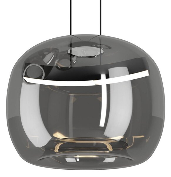 EGLO Lampa wisząca HORTUNAS, możliwość ściemniania, czarny, salon / jadalnia, szkło