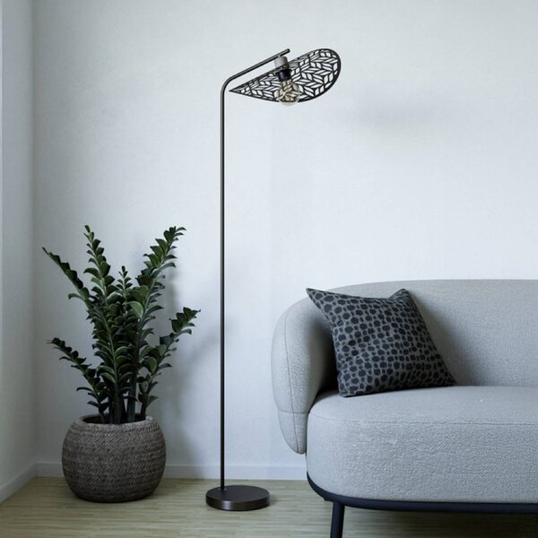 EGLO Lampa stojąca SWABY, brązowy / mosiężny, salon / jadalnia, metal