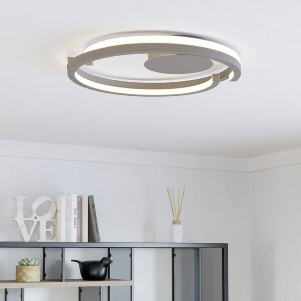 EGLO Lampa sufitowa MEZZOMONTE, możliwość ściemniania, kremowy / amber, salon / jadalnia, metal