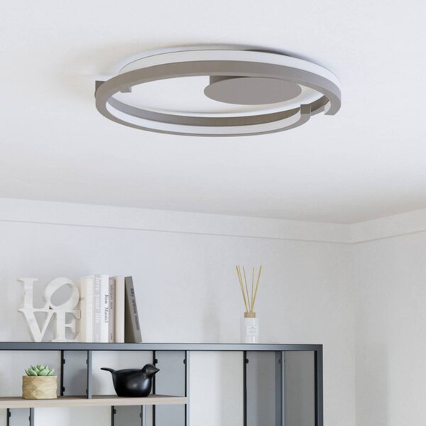 EGLO Lampa sufitowa MEZZOMONTE, możliwość ściemniania, kremowy / amber, salon / jadalnia, metal