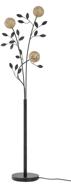 Lampa Podłogowa Lucande, Evory, czarny, salon, metal, florentyński