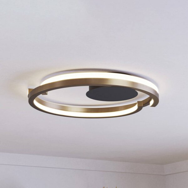 EGLO Lampa sufitowa MEZZOMONTE, możliwość ściemniania, brązowy / mosiężny, salon / jadalnia, metal