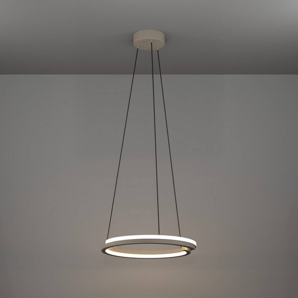 EGLO Lampa wisząca MEZZOMONTE, możliwość ściemniania, kremowy / amber, salon / jadalnia, metal
