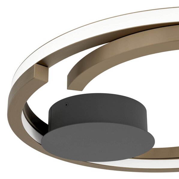 EGLO Lampa sufitowa MEZZOMONTE, możliwość ściemniania, brązowy / mosiężny, salon / jadalnia, metal