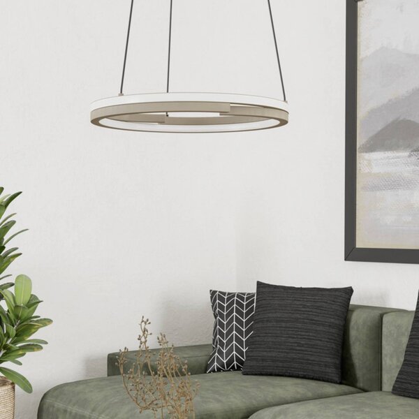 EGLO Lampa wisząca MEZZOMONTE, możliwość ściemniania, kremowy / amber, salon / jadalnia, metal