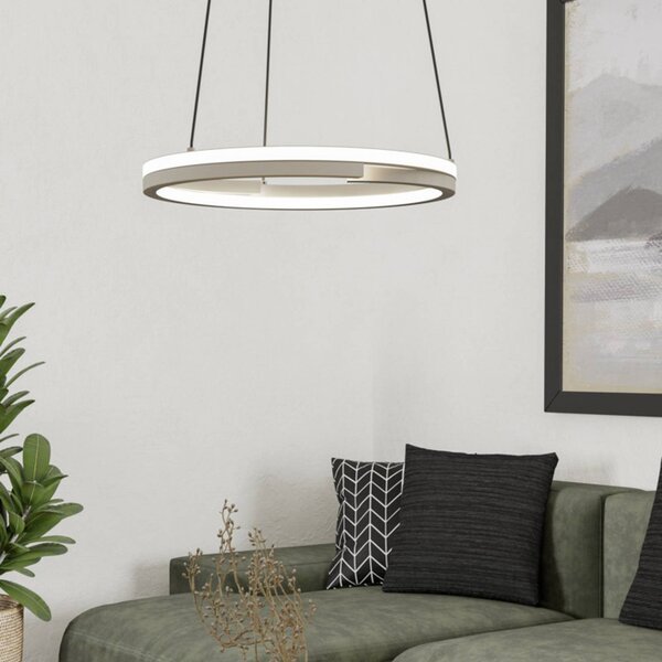 EGLO Lampa wisząca MEZZOMONTE, możliwość ściemniania, kremowy / amber, salon / jadalnia, metal