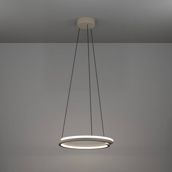EGLO Lampa wisząca MEZZOMONTE, możliwość ściemniania, kremowy / amber, salon / jadalnia, metal