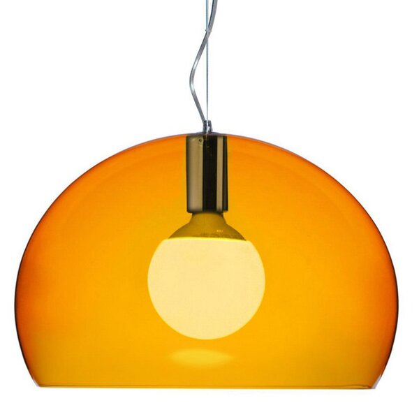 Lampa Wisząca Kartell, Small FL/Y, pomarańczowy, salon, tworzywo sztuczne, design