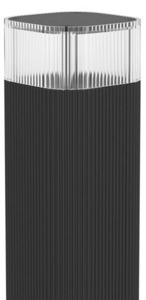 EGLO Słupek oświetleniowy CASTELNUOVO, czarna, wysokość 80 cm, IP65, GU10 możliwość ściemniania, czarny, aluminium
