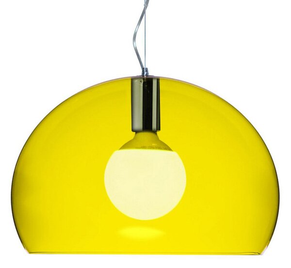 Lampa Wisząca Kartell, Small FL/Y, żółty, salon, tworzywo sztuczne, design