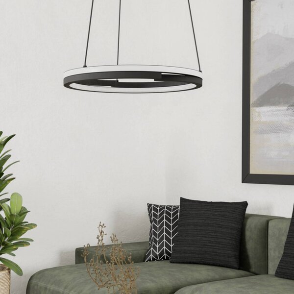 EGLO Lampa wisząca MEZZOMONTE, możliwość ściemniania, czarny, salon / jadalnia, metal