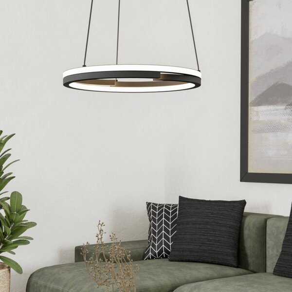 EGLO Lampa wisząca MEZZOMONTE, możliwość ściemniania, czarny, salon / jadalnia, metal