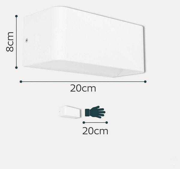 EGLO connect – inteligentny kinkiet zewnętrzny LED SANIA-Z, biały, IP55 możliwość ściemniania, biały / opal, metal