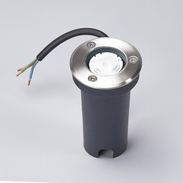 Zewnętrzna Lampa Lucande, KENAN, metaliczny, taras, stal szlachetna, nowoczesny