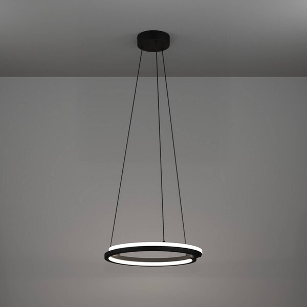 EGLO Lampa wisząca MEZZOMONTE, możliwość ściemniania, czarny, salon / jadalnia, metal