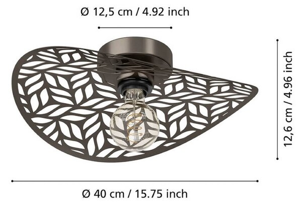 EGLO Lampa sufitowa SWABY, możliwość ściemniania, brązowy / mosiężny, salon / jadalnia, metal