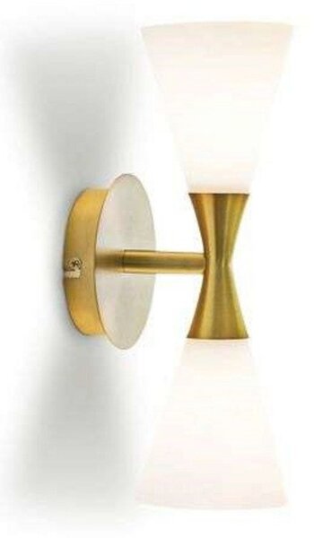 Lampa Ścienna Herstal, złoty | mosiężny, salon, metal