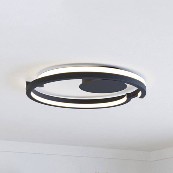 EGLO Lampa sufitowa MEZZOMONTE, możliwość ściemniania, czarny, salon / jadalnia, metal