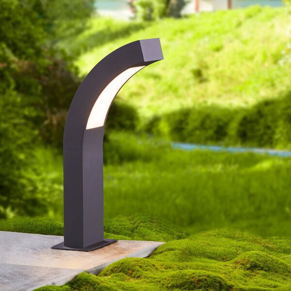 Zewnętrzna Lampa Lucande, LENNIK, czarny, taras, aluminium, nowoczesny