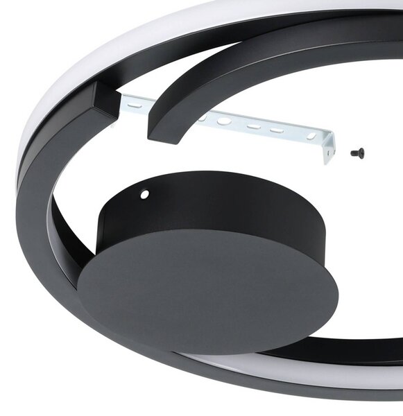 EGLO Lampa sufitowa MEZZOMONTE, możliwość ściemniania, czarny, salon / jadalnia, metal