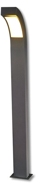 Zewnętrzna Lampa Lucande, LENNIK, czarny, taras, aluminium, nowoczesny