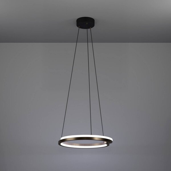 EGLO Lampa wisząca MEZZOMONTE, możliwość ściemniania, brązowy / mosiężny, salon / jadalnia, metal