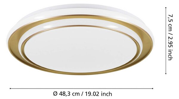 EGLO Lampa sufitowa MOSCHETTA, mosiężny / złoty, salon / jadalnia, metal
