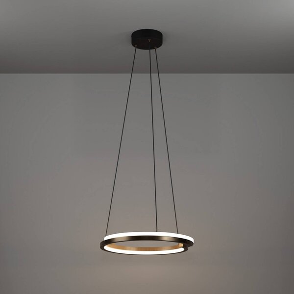 EGLO Lampa wisząca MEZZOMONTE, możliwość ściemniania, brązowy / mosiężny, salon / jadalnia, metal