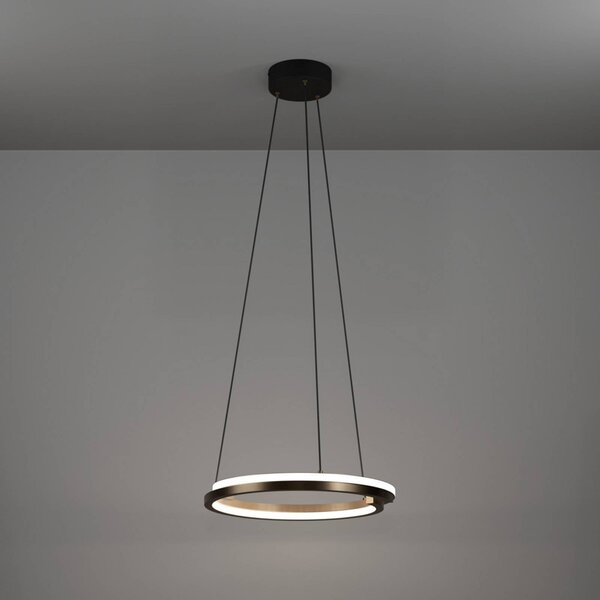 EGLO Lampa wisząca MEZZOMONTE, możliwość ściemniania, brązowy / mosiężny, salon / jadalnia, metal