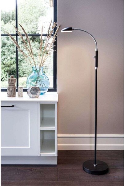 Lampa Podłogowa Halo Design, ściemnialny, złoty | mosiężny, salon, metal