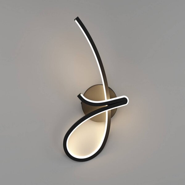 Kinkiet LED EGLO CARDONCITO, czarny, wysokość 44 cm, CCT