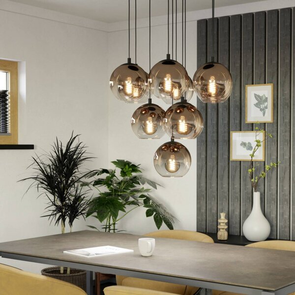 EGLO Lampa wisząca ARISCANI 1, możliwość ściemniania, miedziany, salon / jadalnia, szkło