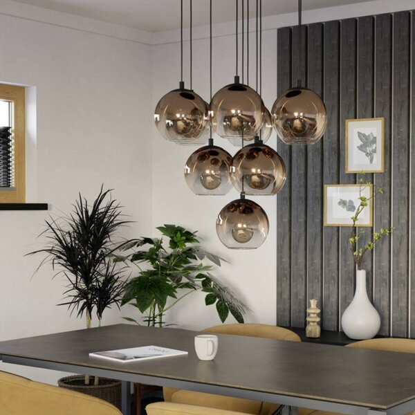 EGLO Lampa wisząca ARISCANI 1, możliwość ściemniania, miedziany, salon / jadalnia, szkło