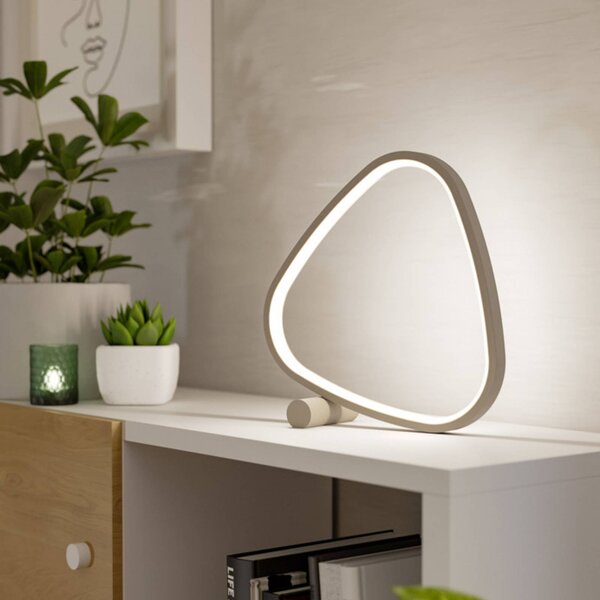 EGLO Lampa stołowa LEPORANO, możliwość ściemniania, kremowy / amber, salon / jadalnia, metal