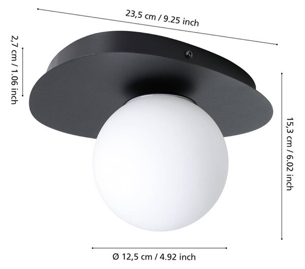 EGLO Lampa sufitowa CASTROVIDO, czarny, salon / jadalnia, metal