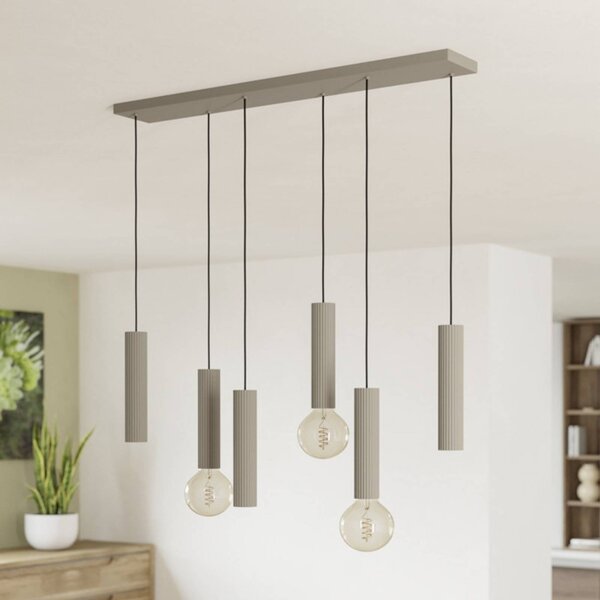 EGLO Lampa wisząca FARIOLO, możliwość ściemniania, kremowy / amber, salon / jadalnia, metal