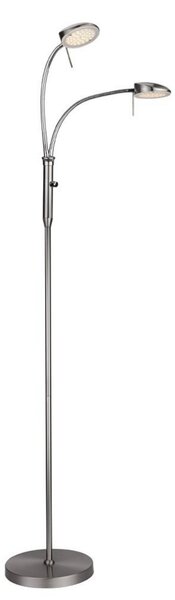 Lampa Podłogowa Halo Design, ściemnialny, metaliczny, salon, metal