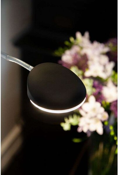 Lampa Podłogowa Halo Design, ściemnialny, czarny, salon, metal