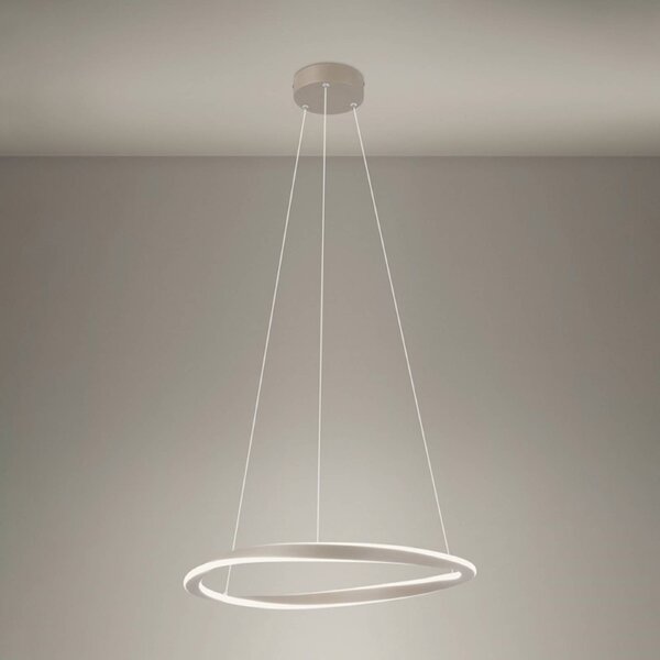 EGLO Lampa wisząca CAMEROTA, możliwość ściemniania, kremowy / amber, salon / jadalnia, metal