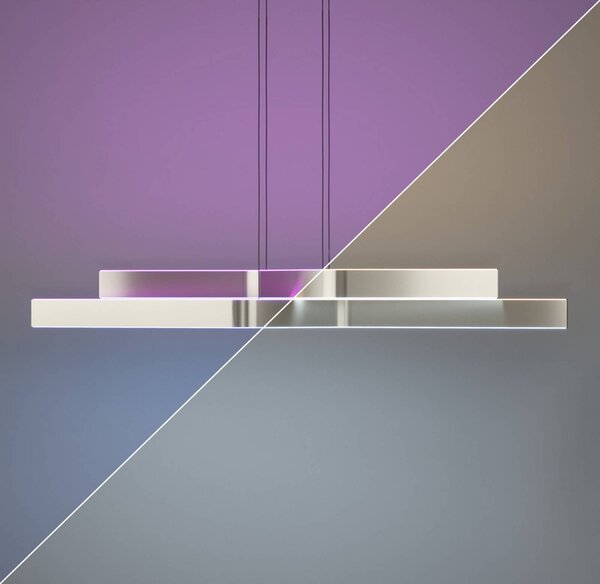 EGLO Lampa wisząca PLAYITAS, możliwość ściemniania, aluminiowy / szary / cynkowy, salon / jadalnia, metal