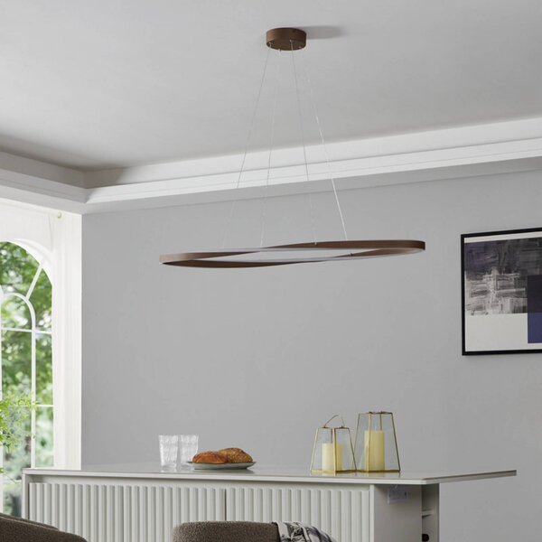 EGLO Lampa wisząca CAMEROTA, możliwość ściemniania, brązowy / mosiężny, salon / jadalnia, metal