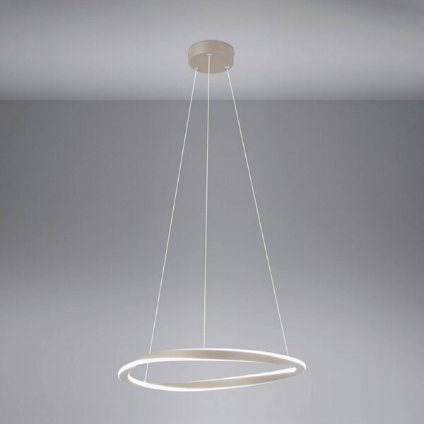 EGLO Lampa wisząca CAMEROTA, możliwość ściemniania, kremowy / amber, salon / jadalnia, metal