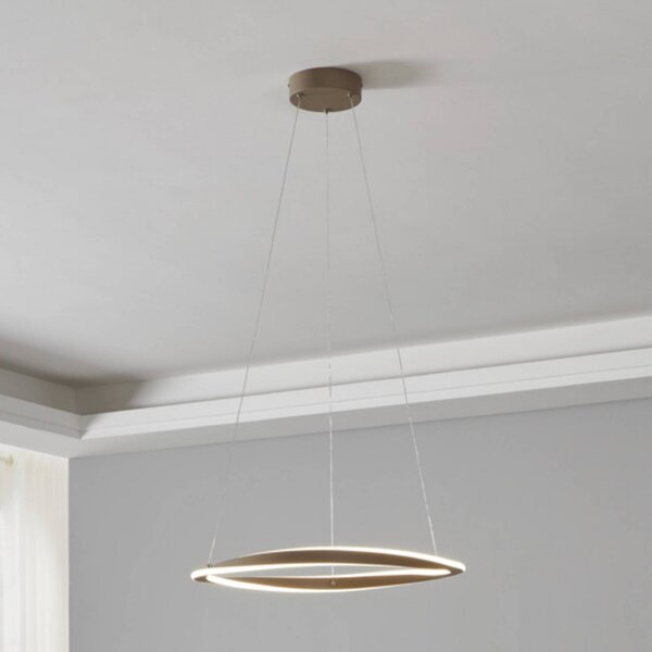 EGLO Lampa wisząca CAMEROTA, możliwość ściemniania, kremowy / amber, salon / jadalnia, metal