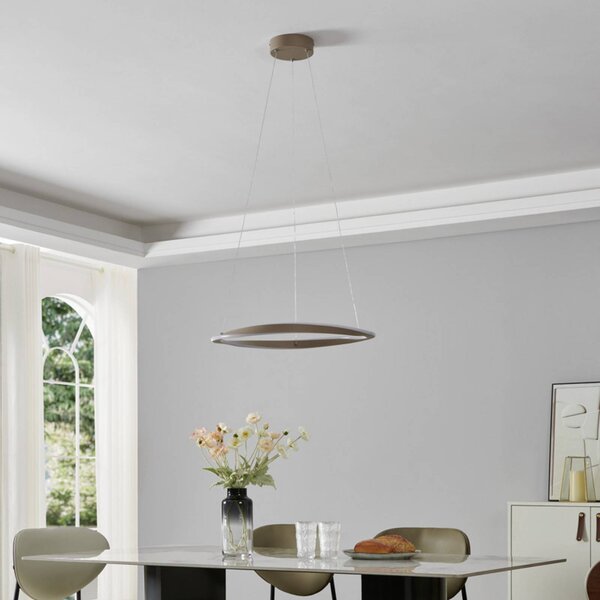 EGLO Lampa wisząca CAMEROTA, możliwość ściemniania, kremowy / amber, salon / jadalnia, metal
