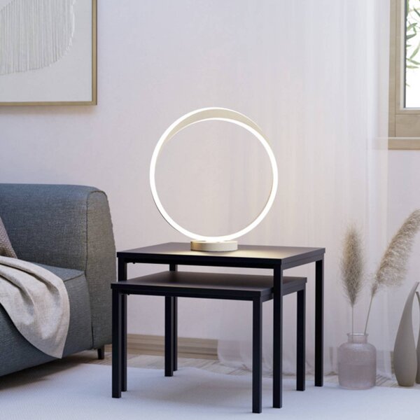 EGLO Lampa stołowa CAMEROTA, możliwość ściemniania, kremowy / amber, salon / jadalnia, metal