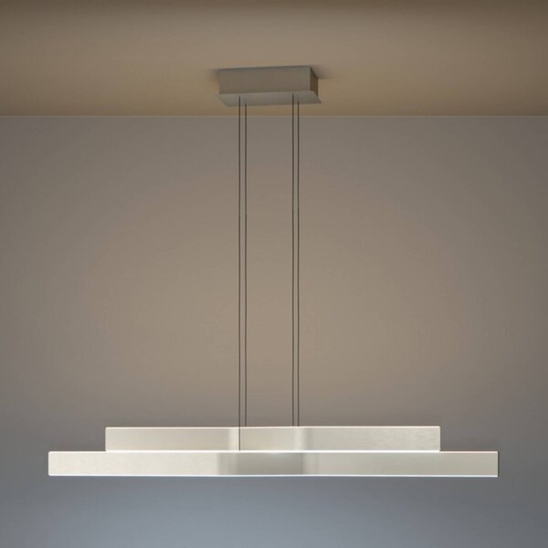 EGLO Lampa wisząca PLAYITAS, możliwość ściemniania, aluminiowy / szary / cynkowy, salon / jadalnia, metal