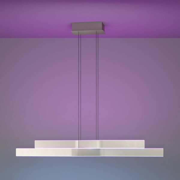 EGLO Lampa wisząca PLAYITAS, możliwość ściemniania, aluminiowy / szary / cynkowy, salon / jadalnia, metal