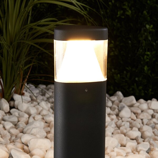 Zewnętrzna Lampa Lucande, MILOU, czarny, taras, metal, nowoczesny