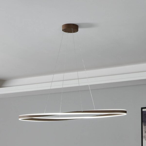 EGLO Lampa wisząca CAMEROTA, możliwość ściemniania, brązowy / mosiężny, salon / jadalnia, metal
